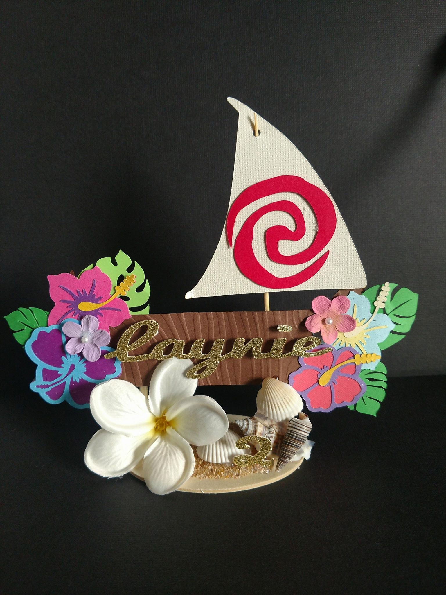 Premium Moana Inspired Hawaiian Cake Topper Canoe On Sand Etsy Premium Moana Inspired Hawaiian Cake Topper Canoe On Sand Etsy