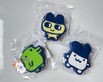 Tamagotchi Character Mametchi Kutchipatchi Mimitchi Tape Measure Charm Keychain