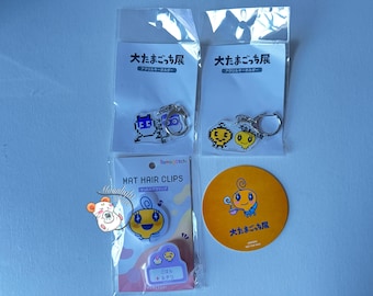 Tamagotchi Exhibit Acrylic Charms Hair Clips Memetchi Print Bandai Japan