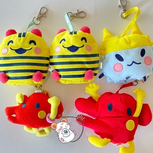 Tamagotchi Connection Charm Pouch Doll Shimashimatchi Togetchi Yattatchi Bandai Japan 2005