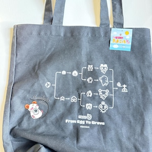 Tamagotchi Black Tote Bag Small Thank You Mart Bandai Japan 2024