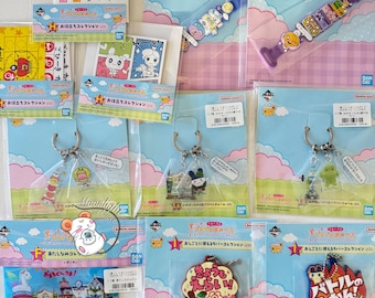 Tamagotchi Ichiban Kuji-Preis: Anhänger, Stickers, Karte, Armband