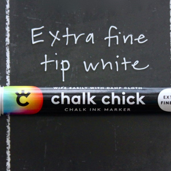 Extra fine tip white Chalk ink marker