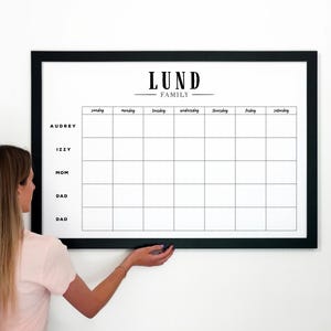Command Center LARGE Whiteboard Calendar - Dry erase calendar - Framed calendar #24124