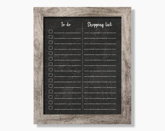 Chalkboard To Do list SMALL - Dry erase memo board - Framed memo board #812