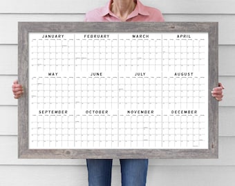 2026 Yearly calendar with DATES - Annual calendar - FULL YEAR calendar - Large Whiteboard Calendar #24181