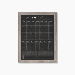 2023 Weekly / Monthly Calendar | Weekly & Monthly Combo | Chalkboard Calendar| Dry Erase Family Organization | Reusable | MEDIUM #18420