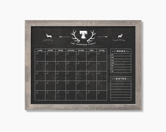 Cabin Style Calendar 18x24 w/Antelers & Deer | Family Calendar| Dry-erase calendar | Wilderness Outdoor Style Calendar MEDIUM #18200