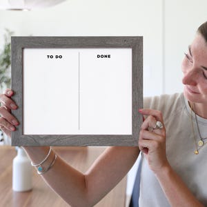 Whiteboard Chore Chart SMALL - Framed To Do Board - Dry Erase Chore Chart - Framed Chore Chart #825