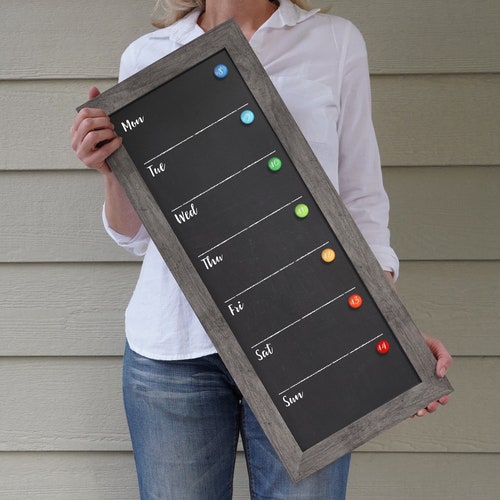 Chalkboard Calendar Dry Erase Calendar Framed Calendar Etsy