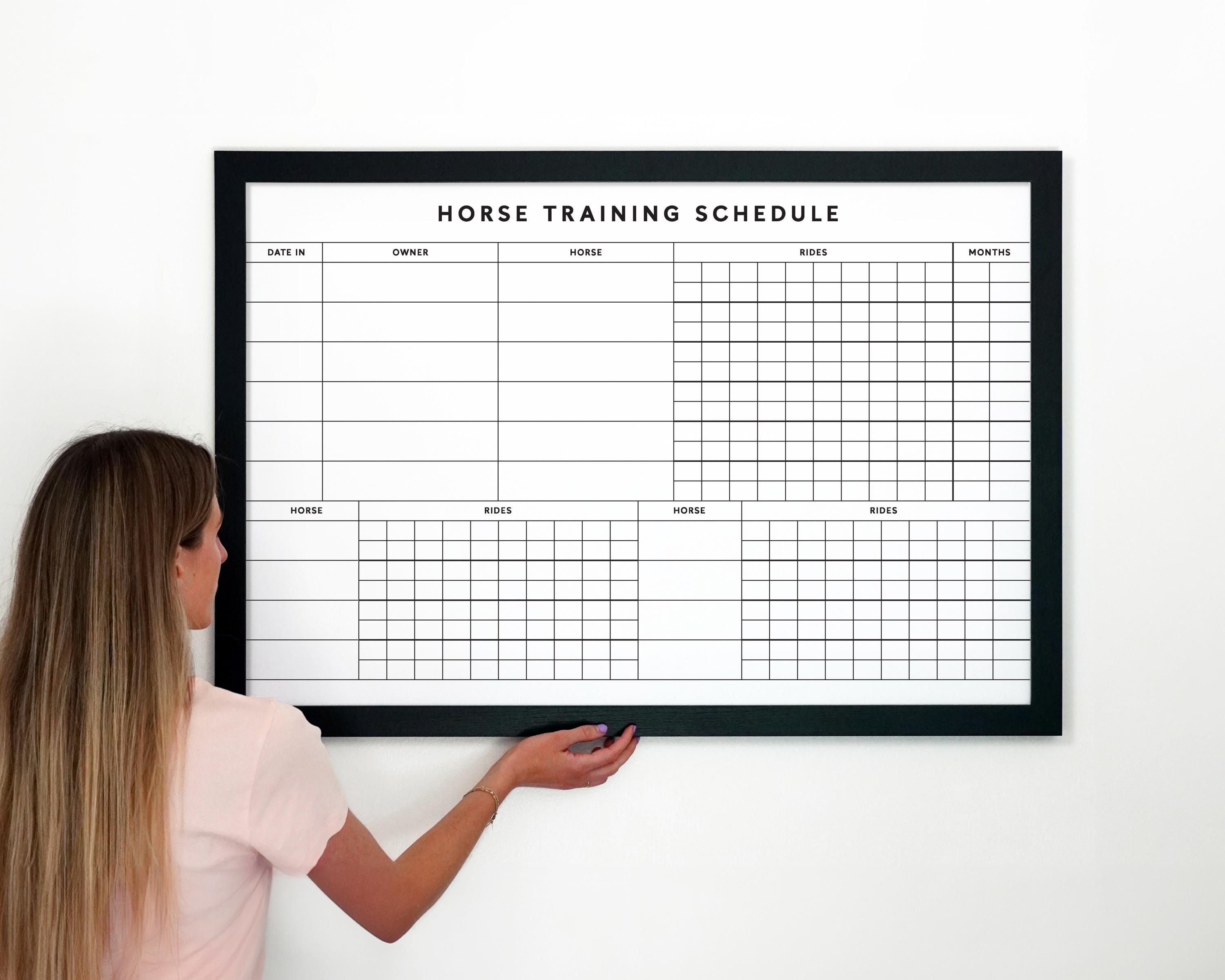 Horse Rugging Chart.pdf Dry Erase Horse Feed Chart, Feeding Schedule for Horse Stable or ...