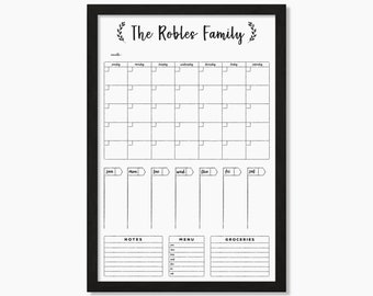 2023 Weekly / Monthly Calendar, Whiteboard Calendar, Dry Erase Family Organization Wall Calendar, Reusable #24103