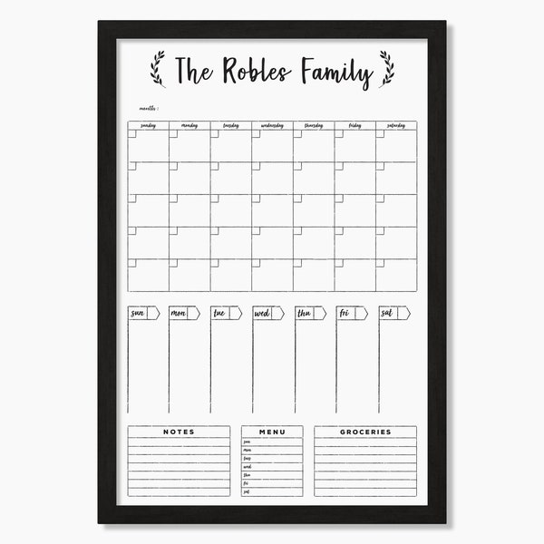 2023 Weekly / Monthly Calendar, Whiteboard Calendar, Dry Erase Family Organization Wall Calendar, Reusable #24103