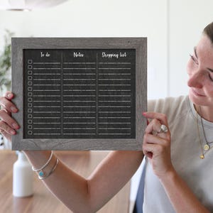 Chalkboard Chore Chart SMALL - Dry erase chore chart - Framed chore chart #806