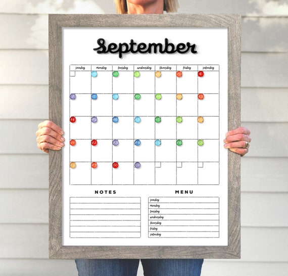 Calendario lavagna MEDIUM con favolose parole del mese in schiuma