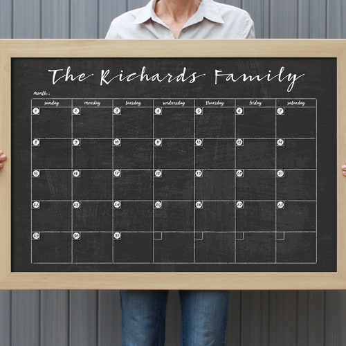 Framed Large Dry Erase Calendar 24x36 Dry-erase Monthly - Etsy framed-large-dry-erase-calendar-24x36-dry-erase-monthly-etsy