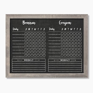 Chalkboard Chore Chart MEDIUM  - Dry erase chore chart #18402