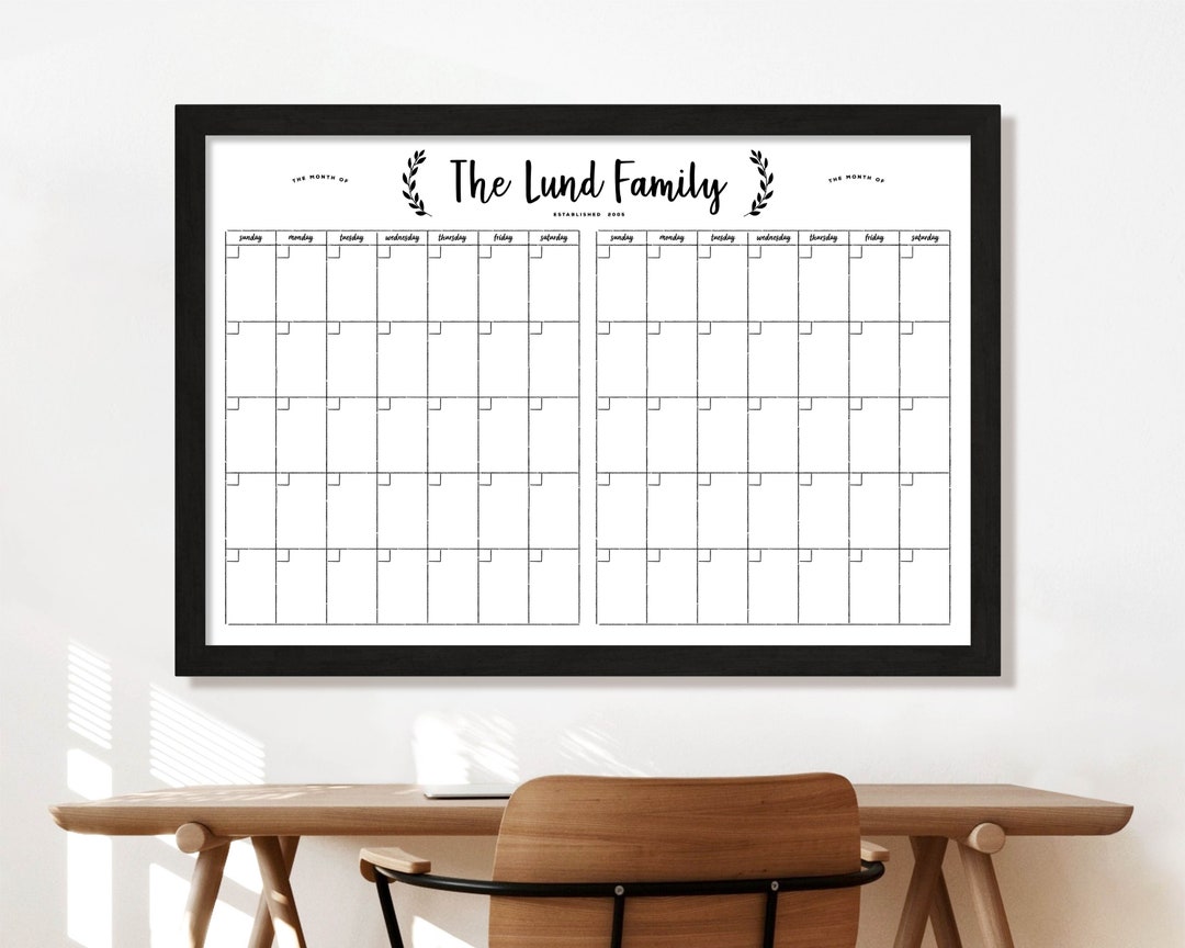 2023 Dry Erase Whiteboard Wall Calendar Personalized Framed Calendar