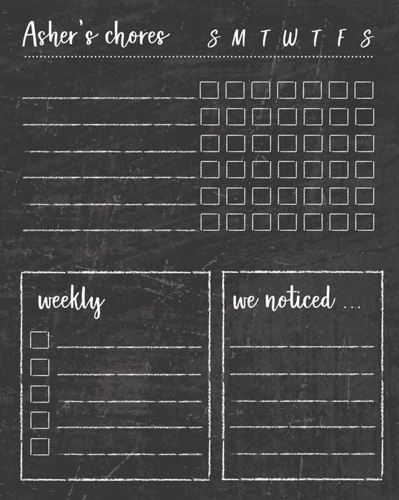 Chalkboard Chore Chart