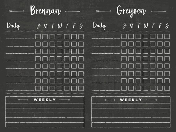 Chalkboard Chore Chart