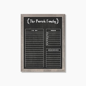 Chalkboard to list - Dry erase board MEDIUM - Command center #18108