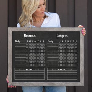 Krijtbord karweikaart MEDIUM | Droog uitwisbare karweikaart #18402