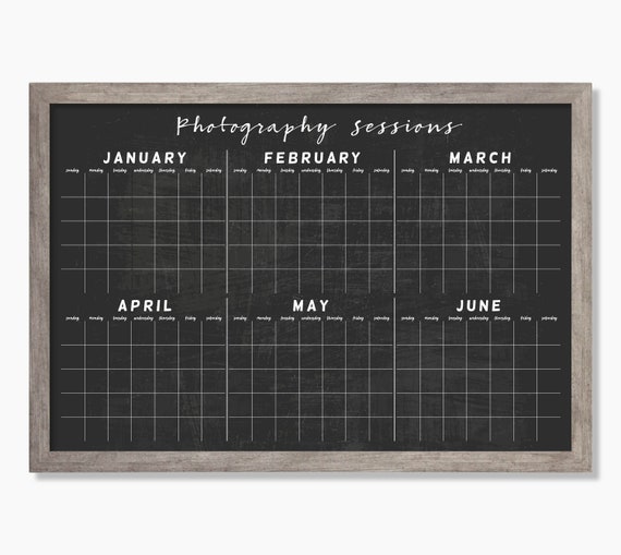 6 Month Calendar 2023 LARGE Chalkboard Calendar 24201 - Etsy Norway