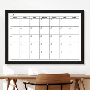 Large Wall Calendar | 24 x 36 Reusable Calendar | Dry Erase Whiteboard Calendar | Minimalist Calendar #24116