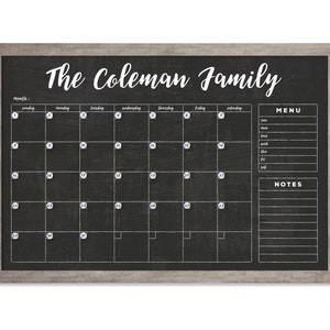 Chalkboard Calendar by DJ Inkers