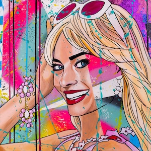 Fine Art Print &#39;YOU GOTTA FIND Your Love in the Good Places&#39; Open Edition Print (Margot Robbie, Barbie) 70x50cm
