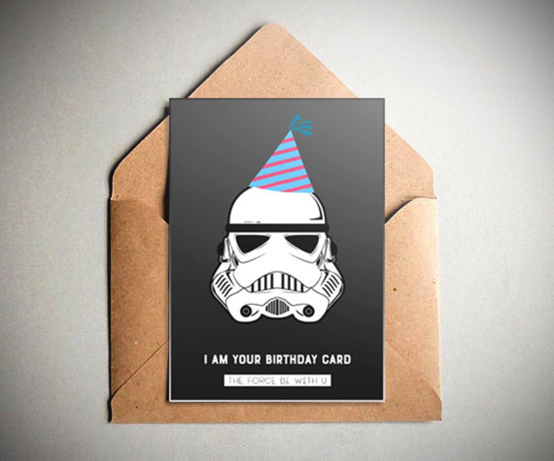 Star Wars Birthday Card, Star Wars Trooper Birthday Party, OFFER - Etsy