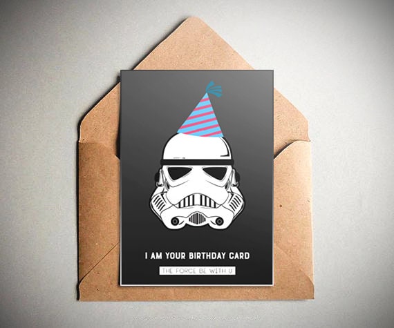 Goede Star Wars birthday Card Star wars Trooper Birthday Party | Etsy TH-96