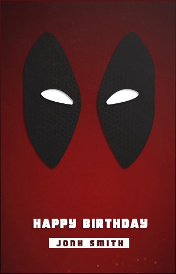 Deadpool Birthday Card Marvel Deadpool Birthday Party Card Etsy Deadpool Birthday Card Marvel Deadpool Birthday Party Card Etsy