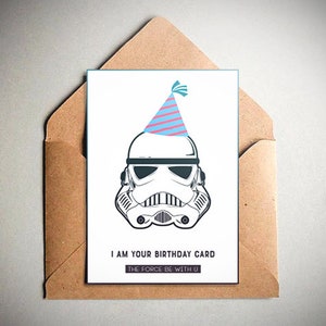 Cartão de aniversário de Star Wars, festa de aniversário de Star Wars Trooper, OFERTA!!