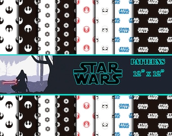 Star Wars Paper, 90% Off SALE Star Wars Digital Paper Pack --- OFFER
