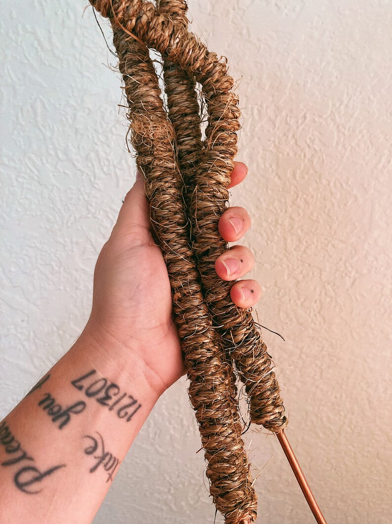 Curvy Jute Plant Pole Bendable Plant Stake Recycled Copper Etsy