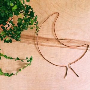 Moon plant stake, copper plant trellis, minimalist plant stake, upcycled trellis, Hoya trellis, climbing plant, modern plant accessories