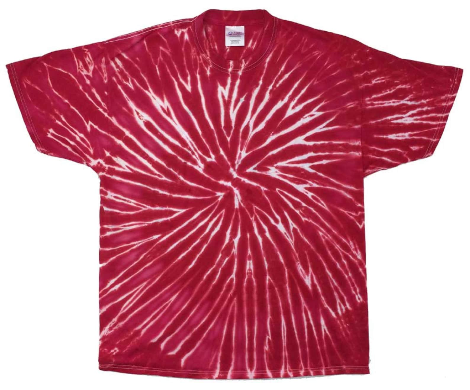Tie Dye T-shirt Spiral Red Tie Dye Shirt Unisex All Sizes - Etsy