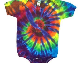 Tie Dye One-Piece - Spiral Plum, Baby, Infant, Toddler, Kids Tie Dye