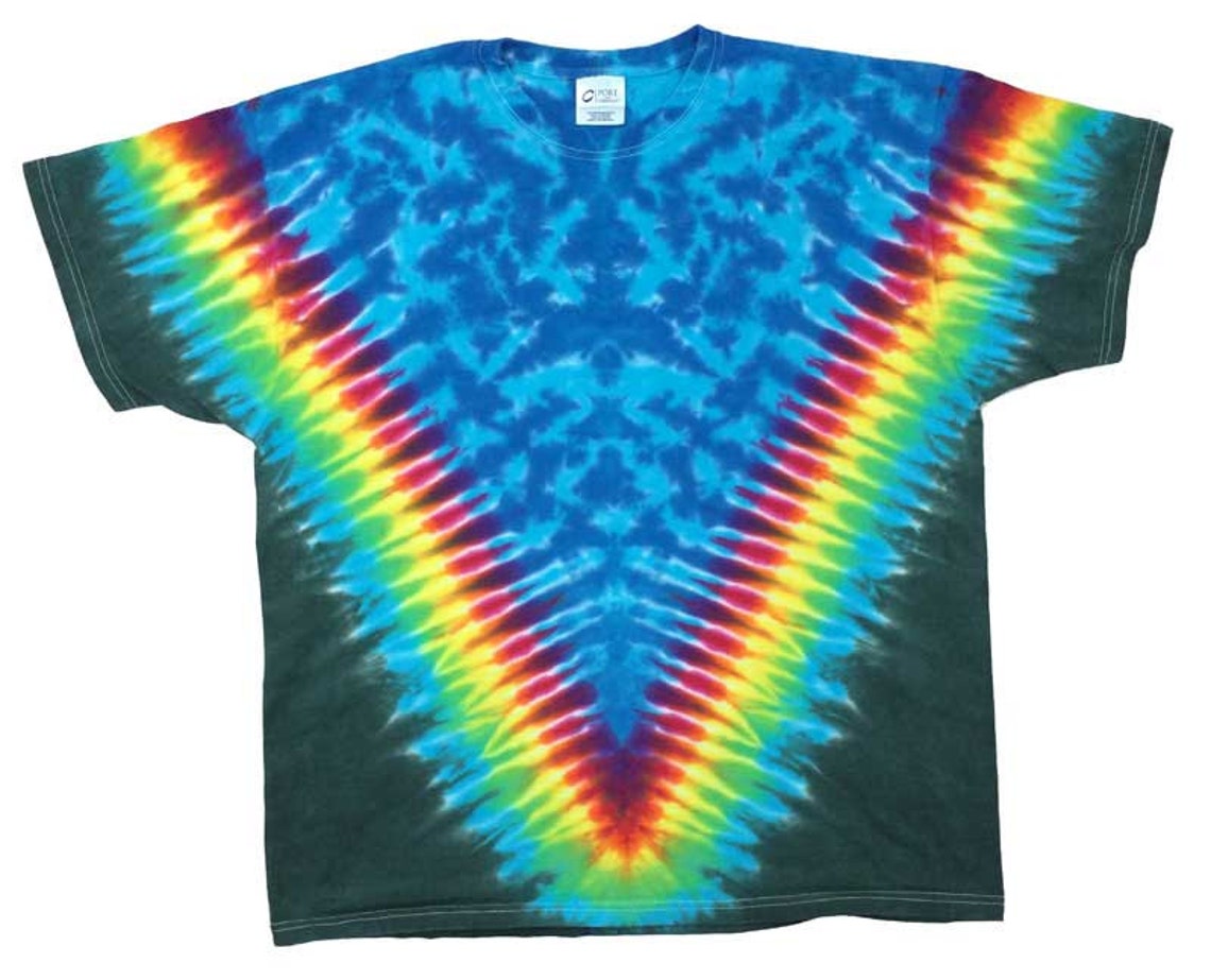 Tie Dye T-shirt V Rainbow Forest Tie Dye Shirt Unisex All - Etsy
