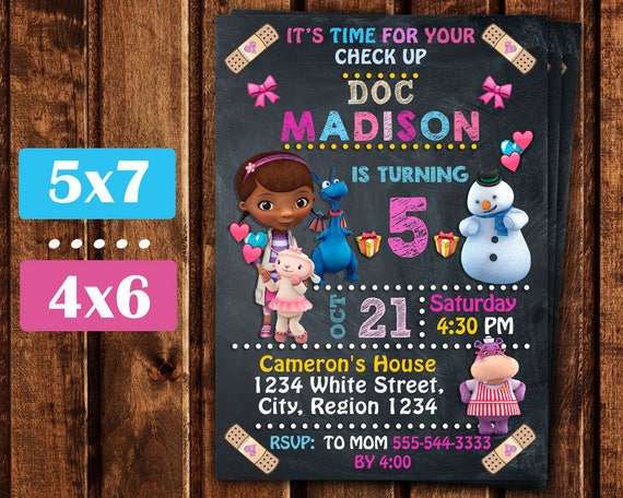 Doc Mcstuffins Birthday Invitation Templates Doc
