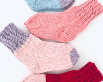 Kids wool socks, hand knit wool socks for children, children's hand knitted woolen socks, handmade wool socks, boys or girls wool socks uk