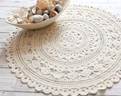 Large crochet doily, crochet table top, 50cm