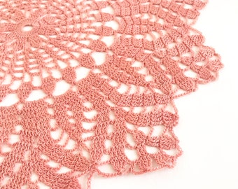 Large crochet doily, handmade lace doily, boho decor, 44 cm, 17.25"