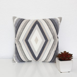 Geometric cushion cover, grey pillow case, pillow cover, 18 inch, 10 inch 10 x 10 inches