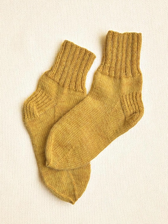 Alpaca wool blend socks for women or men, handmade bed socks