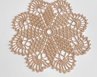 Crochet doily, handmade table decor, 10 inch 25.5 cm