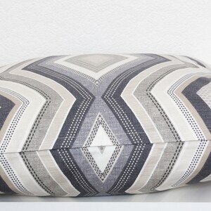 Geometric cushion cover, grey pillow case, pillow cover, 18 inch, 10 inch image 3