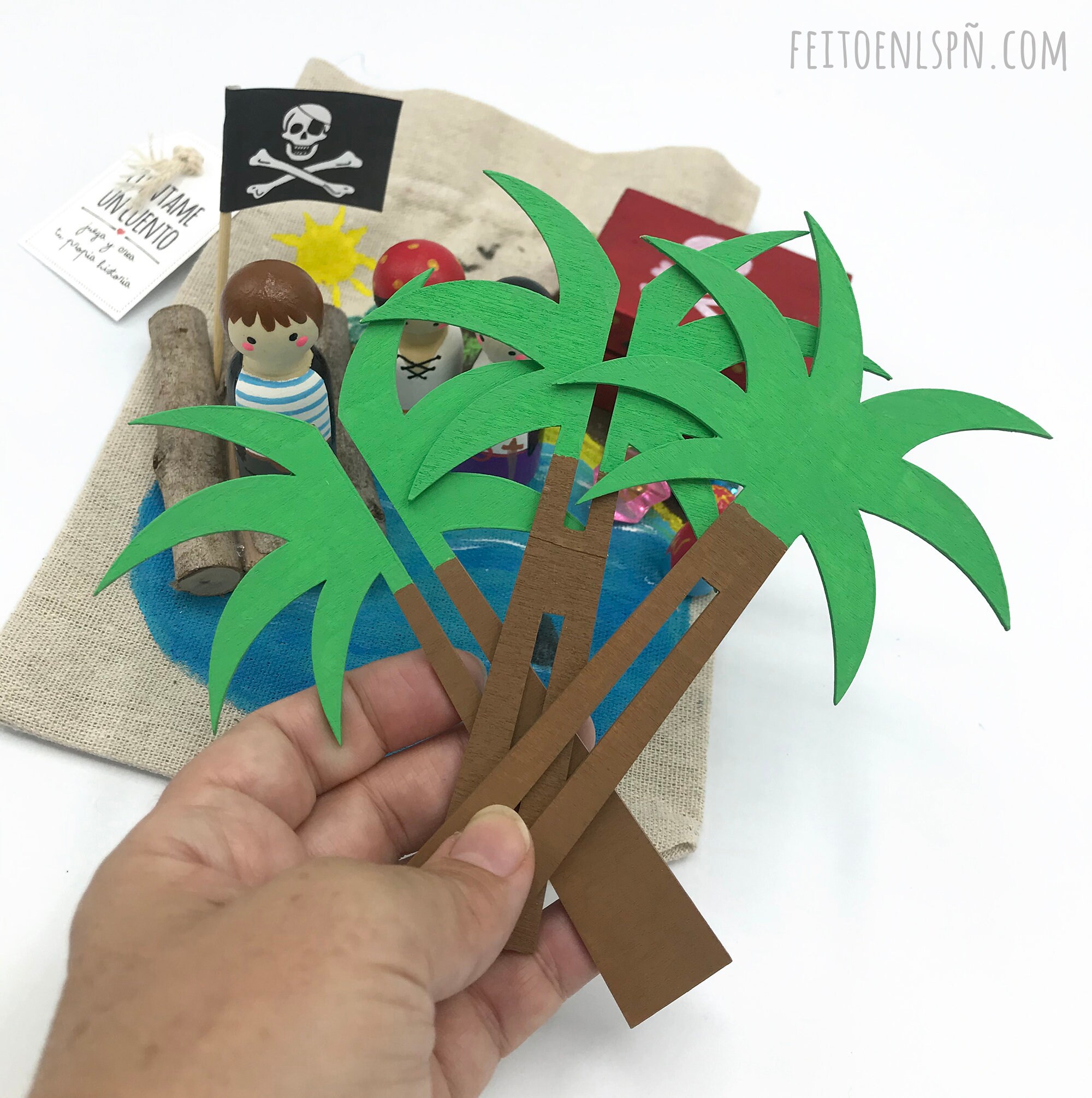 Holz Piraten Spiel Piraten Abenteuer Spielzeug Mini-Welt | Etsy