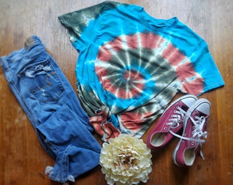 Women's Tie Dye Clothing | Hippie Shirt | Spiral Tie Dye T-shirt